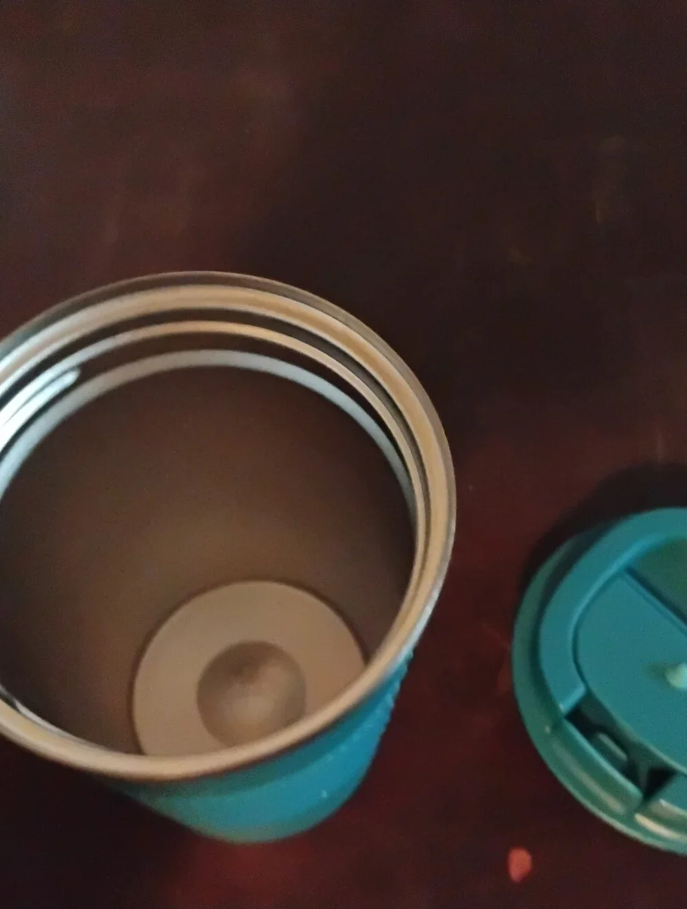 MOMSIV 12oz Insulated Travel Mug Teal Green Stainless Steel Coffee Tumbler Lid